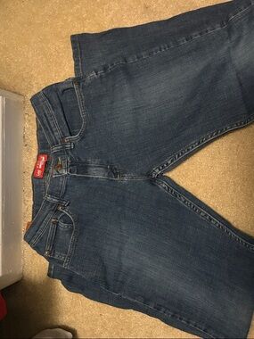 Lee Women's Boyfriend Jeans in Dark Blue Wash